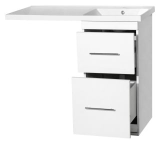 Напольная тумба под раковину Misty Мексика под стиральную машину 50см белый